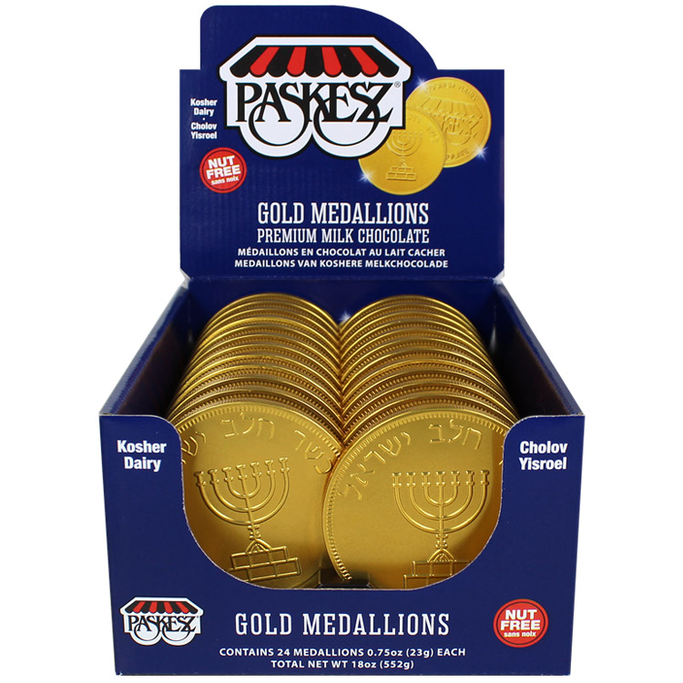 35075 Gold Milk Chocolate Medallions – Nut free
