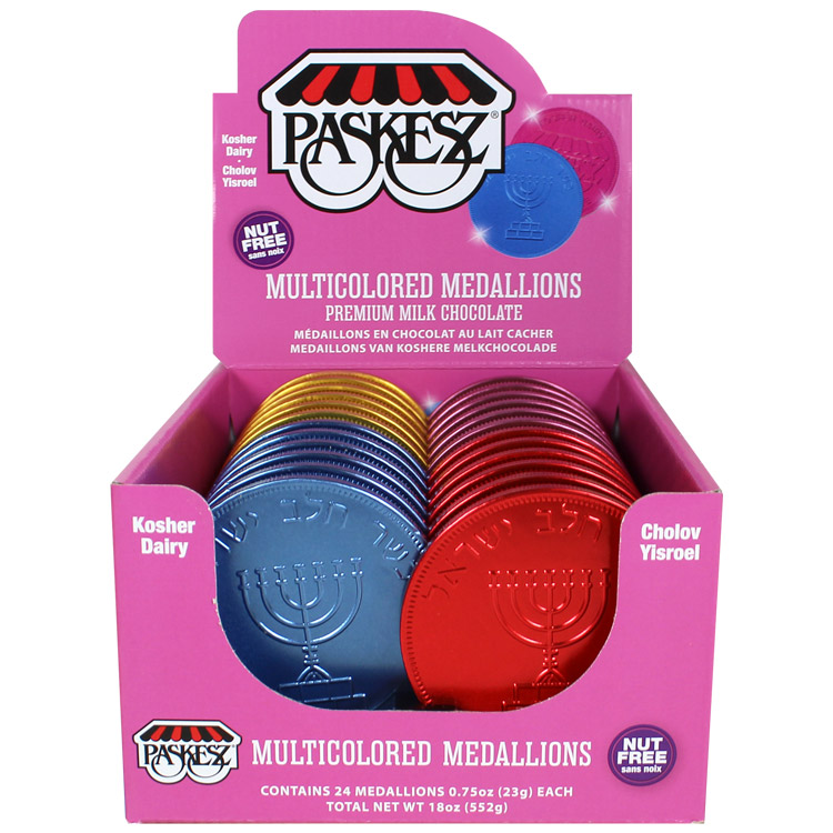 35077 Milk Multicolored Chocolate Medallions – Nut free