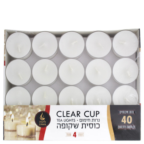 Lhava clear cup tea lights 4 hour